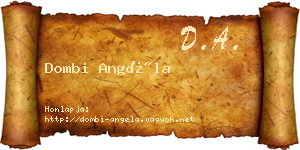 Dombi Angéla névjegykártya